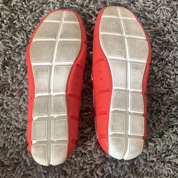 Swims Orange Red Braided Lace Loafer Slip On - Size 6 - Picture 6 of 8